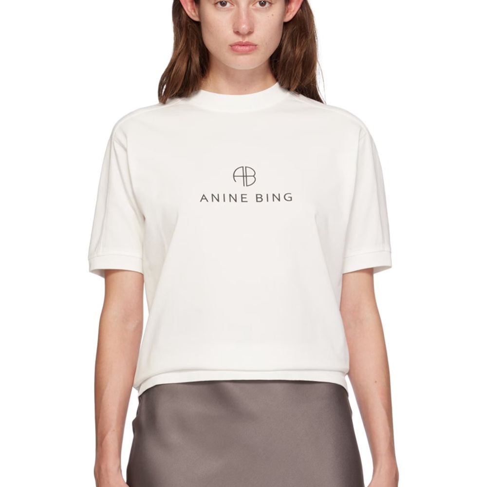 Anine Bing White Jaylin Tee